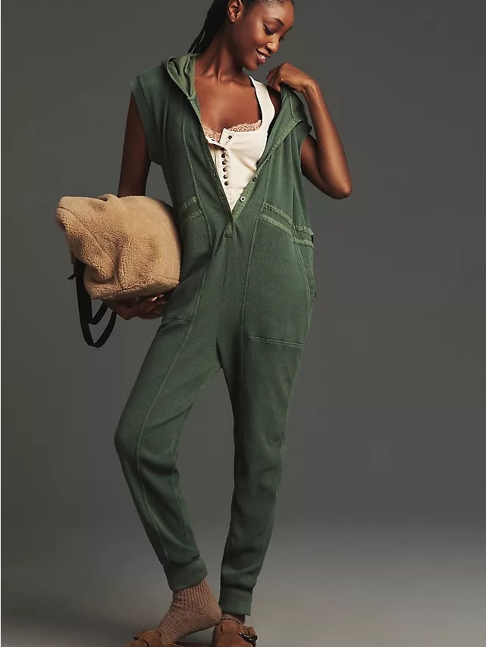 Anthropologie Daily Practice Vapor Waffle Jumper